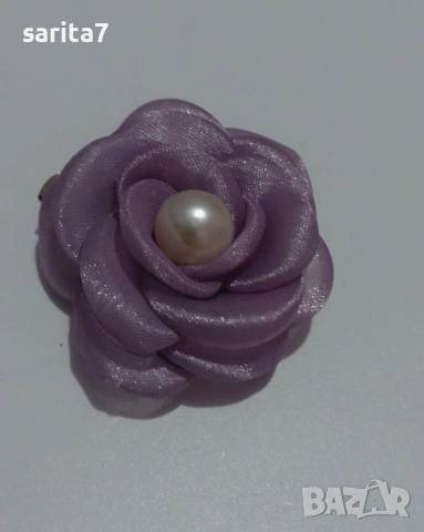 Роза с перличка 🌹 Брошка Уникат