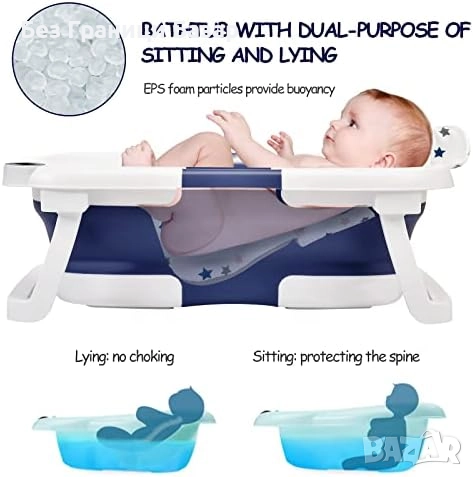 Нова Мултифункционална детска вана – сгъваема, термо, мобилна за бебе, снимка 2 - Други - 51487807