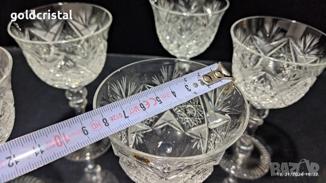 кристални чаши , снимка 4 - Антикварни и старинни предмети - 53127030