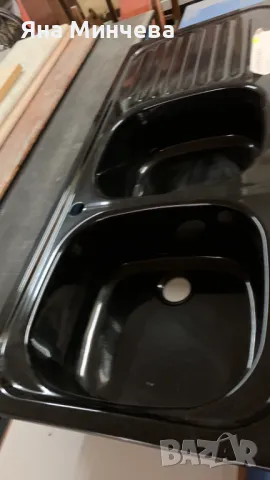 Разпродажба италиански мивки FOSTER за вграждане кухня - бяла/черна, 2 корита, снимка 4 - Мивки - 30127992
