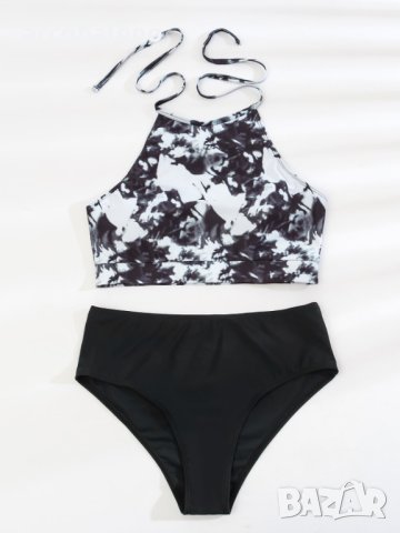 Дамски бански костюм от две части с щампа, 4цвята , снимка 6 - Бански костюми - 40633318