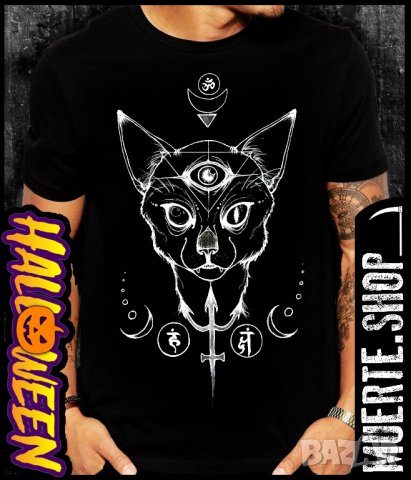 Тениска с щампа SATANIC CAT