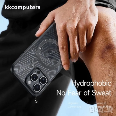 Силиконов твърд кейс Dux Ducis AIMO с Magsafe и Протектор За iPhone 16 Pro Max (6.9), Черен, снимка 5 - Калъфи, кейсове - 51961663