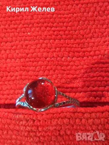 СТАР ПОСРЕБРЕН СКЪПОЦЕНЕН ВИНТИДЖ АРТ МОДЕЛ СТОМАНЕН ПРЪСТЕН 47429, снимка 9 - Пръстени - 47124362