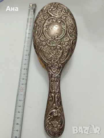 Стара маркирана сребърна английска четка 1910

год, снимка 1