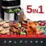 ERA-TEC AF-66 Airfryer XXL, фритюрник с горещ въздух без олио, капацитет 5.5 L, 1500W, цифров диспле, снимка 4