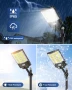 Worshow Соларна улична лампа 1000W, сензор за движение - 864LED 6500K, дистанционно, IP65, снимка 6