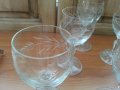 Ретро кристални чаши   гравирани, снимка 6