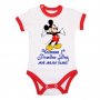 Бебешко боди Честит 1ви рожден ден мой малък (име) + МИКИ МАУС, снимка 3
