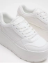 Едноцветни-бели кецове от Zara с платформа, снимка 4