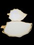 Изящен комплект Купичка и чинийка под формата на листо 21см, снимка 1 - Сервизи - 44004966