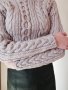 Ръчно плетен пуловер с аранови елементи, снимка 6