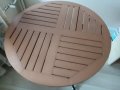 Нова Градинска маса ковано желязо plastic wood ф80 см, h 73 см, снимка 7