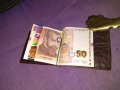 Щипка за пари естествена кожа 100х80мм нова кафява, снимка 7