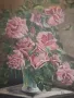 Стара картина-цветя, снимка 2
