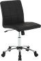 Офис стол за бюро с регулируема височина на седалката, 57 x 60 x 95 см, черен, снимка 1