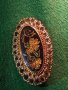 ПОЗЛАТЕНА ПРЕКРАСНА КРАСИВА ВИНТИДЖ АРТ ФЛОРАЛНА БРОШКА АЖУРНА отБЛАГОРОДНА НЕРЪЖДАЕМА СТОМАНА 32601, снимка 4