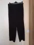 Дамски еластичен,черен панталон с прави крачоли и ластик на талията, снимка 2
