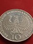 Сребърна монета 10 марки 1972г. Германия 0.625 Мюнхен XX Летни Олимпийски игри 41421