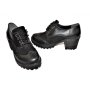 Дамски ежедневни обувки в черно с връзки, снимка 2