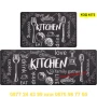 Водоустойчива кухненска пътека – Kitchen Love (ЧЕРНО-БЯЛ комплект) - КОД 4572, снимка 1
