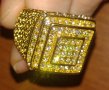 Мъжки пръстен в злато и диаманти Скуеър, снимка 1 - Пръстени - 43094692