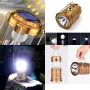 Къмпинг LED фенер, ABS, Соларно/USB зареждане, Златис - SH-5800T, снимка 1