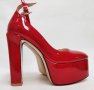 Обувки на ток - червен лак - VT1, снимка 1 - Дамски обувки на ток - 39390079