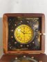 Дървена ретро кутия с часовник и компас, снимка 3