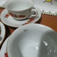 Стар български порцелан чашки за кафе барок , снимка 5 - Антикварни и старинни предмети - 42963030