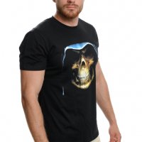 Нова мъжка тениска с дигитален печат Череп с качулка, Скелет, снимка 5 - Тениски - 37664193
