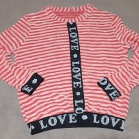 Блузка: ластици с надписи, снимка 1 - Блузи с дълъг ръкав и пуловери - 35566617