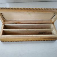 Дървена кутия моливник 21 х 7 х 4 см. , снимка 3 - Други стоки за дома - 36902057