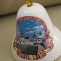 Порцеланова камбанка-5 см-сувенир от Улан Уде-Русия, снимка 2 - Други ценни предмети - 32321236