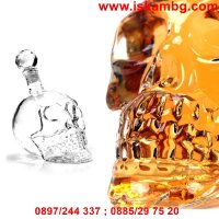 Стъклена бутилка "Череп" 500 мл и 1000 мл, снимка 1 - Чаши - 26800162