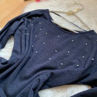 Блуза с перли, снимка 2 - Блузи с дълъг ръкав и пуловери - 32315783