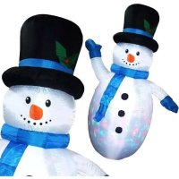 Надуваем светещ снежен човек 2.10м, снимка 1 - Декорация за дома - 43493265