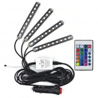 Музикален RGB LED Контролер със Звуков Контрол и 4 RGB LED ленти, снимка 2 - Аксесоари и консумативи - 27791847