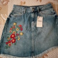 Дънкова пола ZARA, снимка 2 - Поли - 43058051