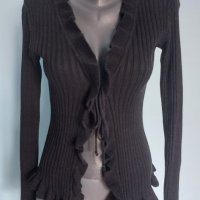 Памучна Винтидж жилетка модел топ "H & M" (Hennens & Mauriz) / голям размер , снимка 2 - Блузи с дълъг ръкав и пуловери - 34734242