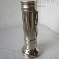 Чехословакия електрическо фенерче, фенер батерия метал -5, снимка 6 - Други ценни предмети - 28881341
