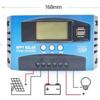 MPPT Соларен контролер-100А, снимка 3 - Къмпинг осветление - 43561633