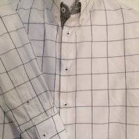 Елегантна карирана мъжка риза бяло/черно Matuski, снимка 1 - Ризи - 43712128