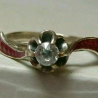 Стар Руски Сребърен пръстен 1940-1950 година , снимка 1 - Антикварни и старинни предмети - 27618553