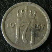 25 йоре 1957, Норвегия, снимка 2 - Нумизматика и бонистика - 28398870