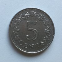 5 цента Малта 1977, снимка 1 - Нумизматика и бонистика - 39035609