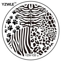 YZW-Y20 зебра и лапички шарки кръгла плочка / щампа шаблон за печат на нокти маникюр, снимка 2 - Продукти за маникюр - 26485919