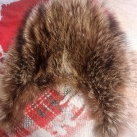 Шапка естествен косъм лисица за малко детенце,тип ушанка, снимка 1 - Шапки - 43717280