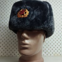 Мъжка сива руска шапка-46, снимка 1 - Шапки - 34555302