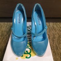 Обувки официални сини 36 номер, снимка 1 - Дамски обувки на ток - 32954200